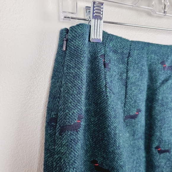 Talbots Dachshund Green Wool Blend Pencil Skirt - Picture 4 of 9